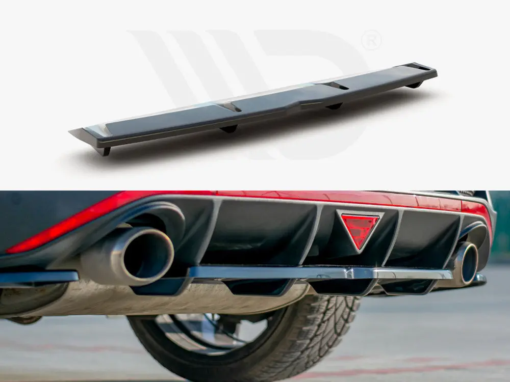 Central Rear Splitter (Vertical Bars) Hyundai I30 Mk3 N Fastback 1