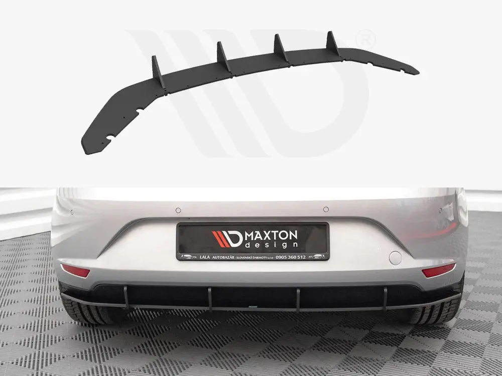 Maxton Design Street Pro Rear Diffuser Seat Leon Hatchback Mk3 (2012-2016) 1