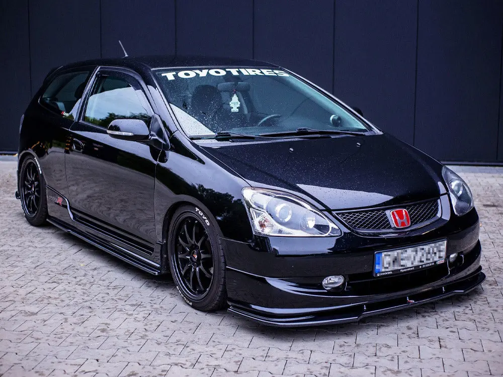 Maxton Design Side Skirts Splitters Honda Civic Ep3 (Mk7) Type-R/S Facelift (2004-2006) 2
