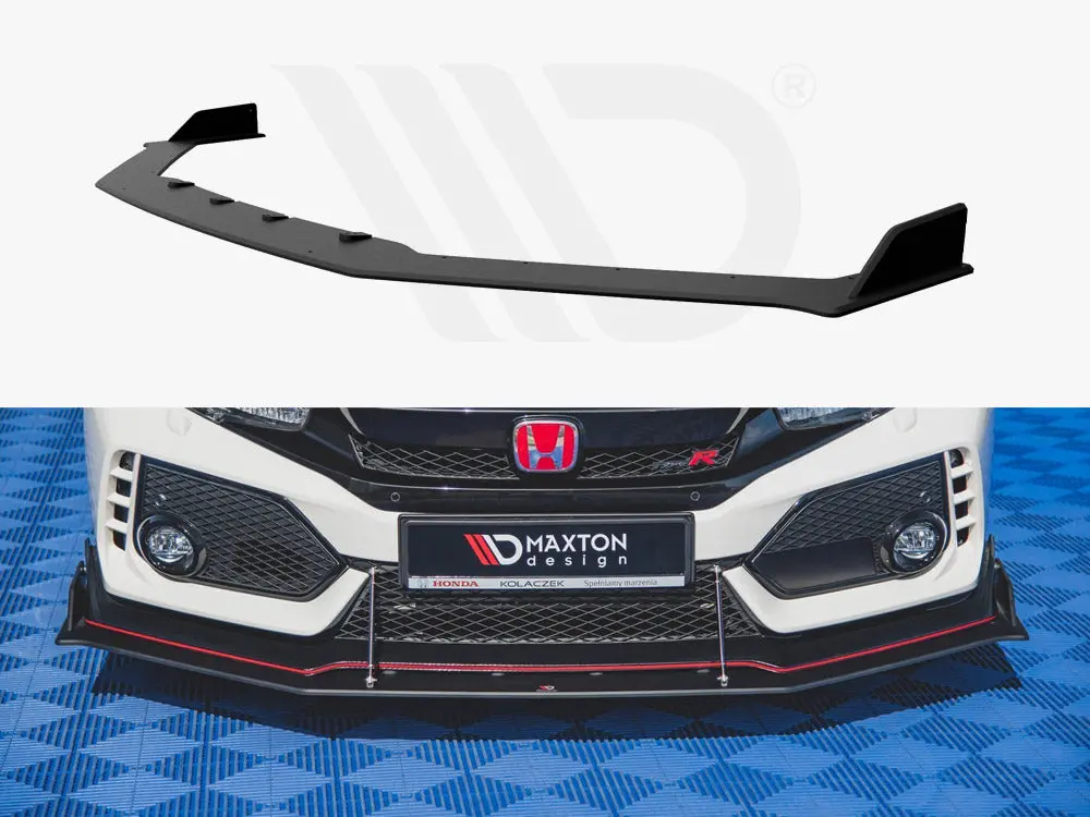 Maxton Design Street Pro Front Splitter Honda Civic X Type-R 1
