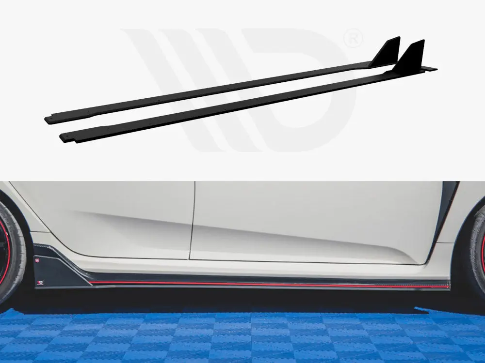 Maxton Design Street Pro Side Skirts Diffusers Honda Civic X Type-R 1