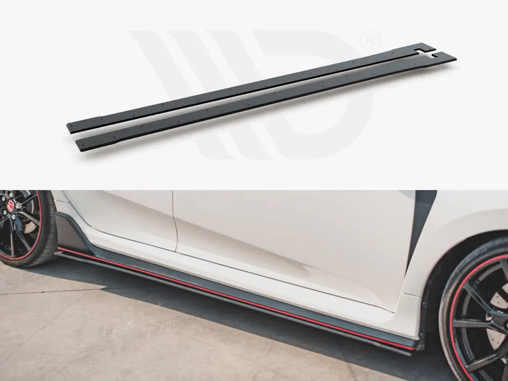Maxton Design Street Pro Side Skirts Diffusers V.2 Honda Civic X Type-R 1