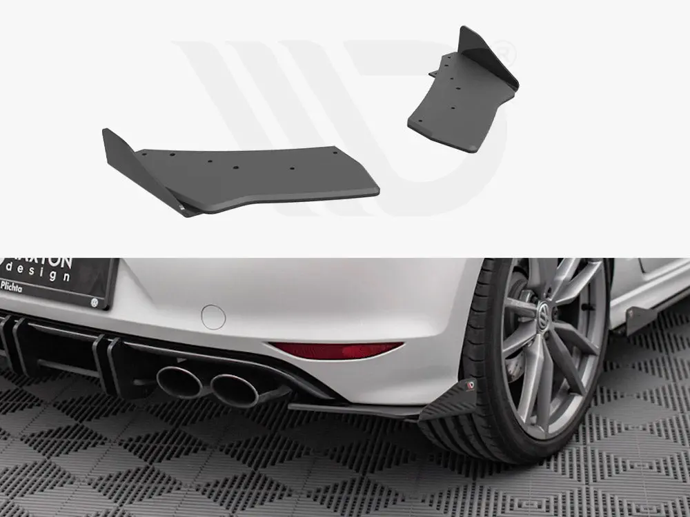 Maxton Design Street Pro Rear Side Splitters + Flaps Vw Golf R Mk7 1