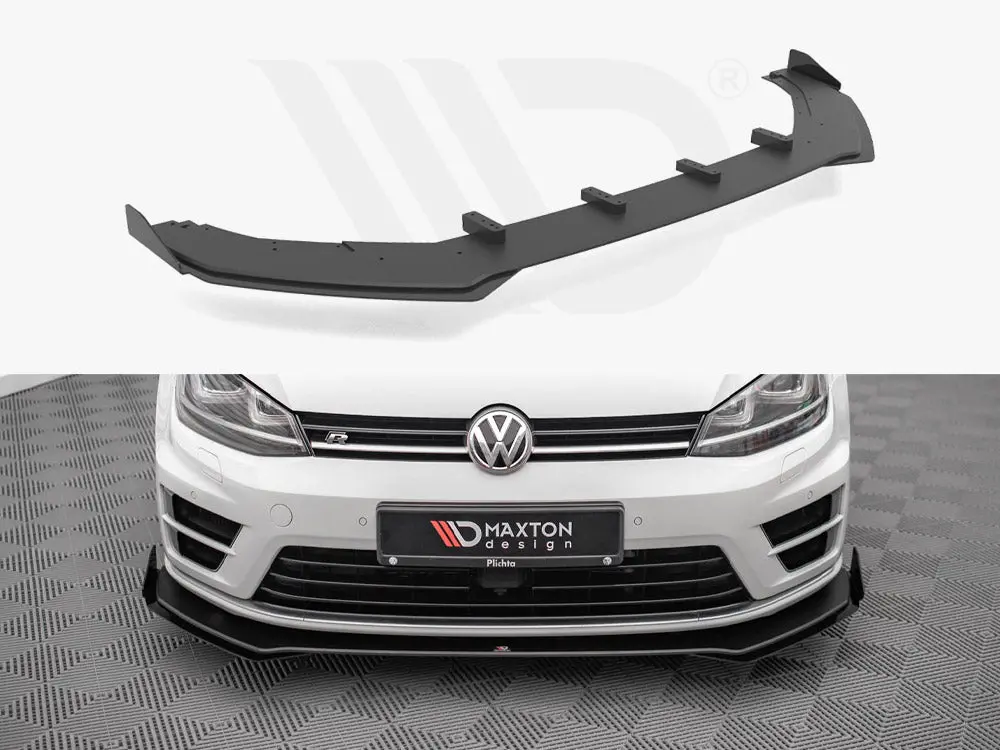 Maxton Design Street Pro Front Splitter V.1 + Flaps Vw Golf R Mk7 1