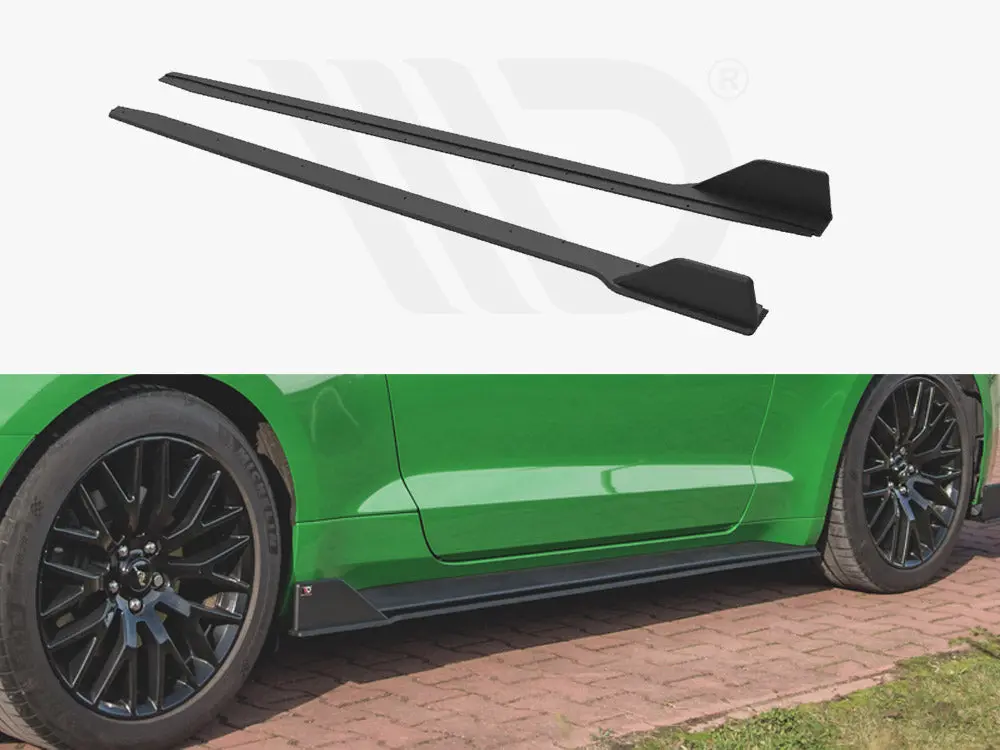 Maxton Design Street Pro Side Skirts Diffusers V.2 Ford Mustang Gt Mk6 Facelift (2017-) 1