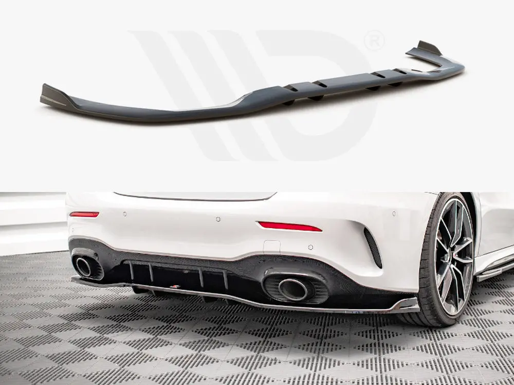 Maxton Design Central Rear Splitter V.2 (Vertical Bars) Mercedes A 35 Amg Sedan V177 1