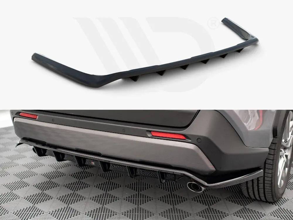 Central Rear Splitter (Vertical Bars) Toyota Rav4 Mk5 (2019-) 1