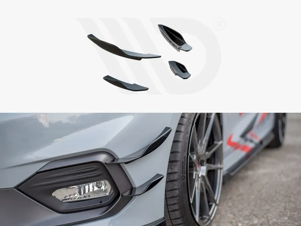 Maxton Design Front Bumper Wings (Canards) V.2 Ford Fiesta Mk8 St / St-Line 1