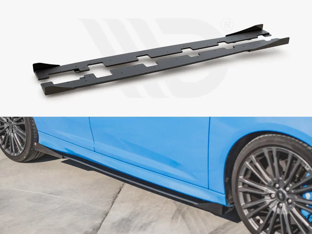Maxton Design Racing Durability Side Skirts Diffusers (+Flaps) Ford Focus Rs Mk3 (2015-2018) 1