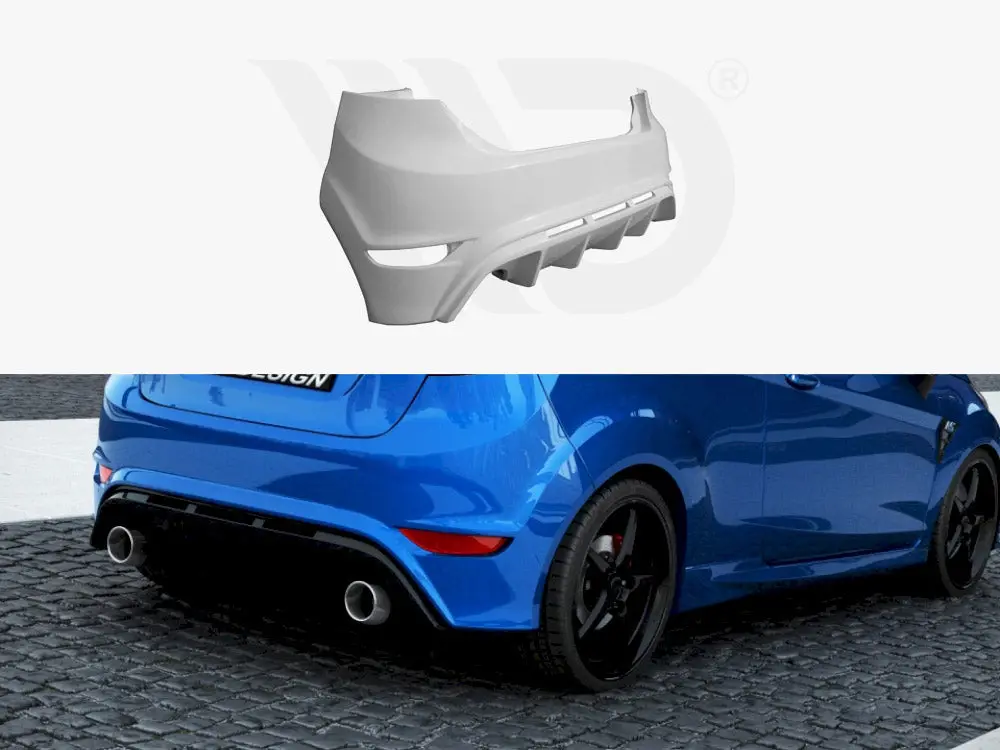 Maxton Design Rear Bumper Ford Fiesta Mk 7 Pre-Facelift & Facelift (Focus Rs Look) 1