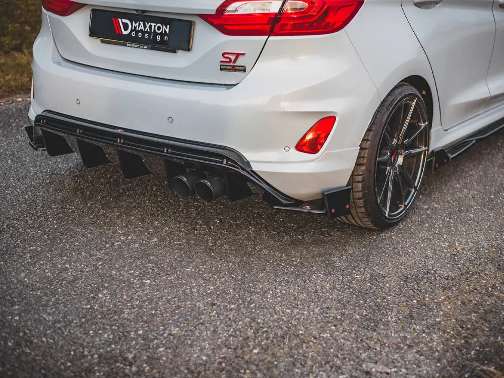 Maxton Design Rear Side Splitters V.4 + Flaps Ford Fiesta St Mk8 2