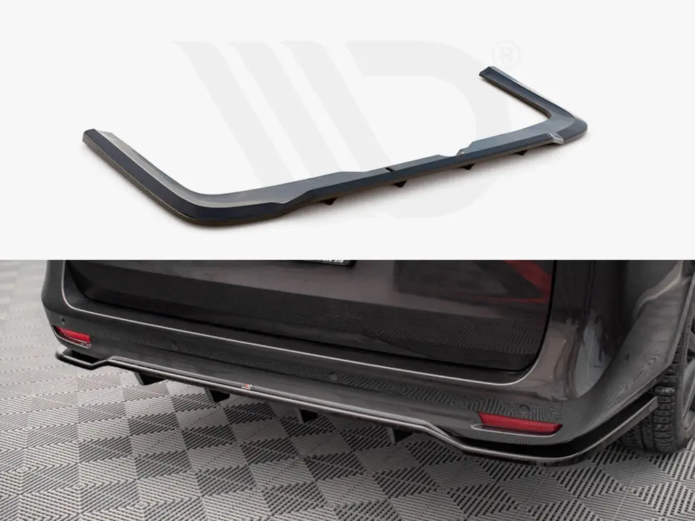 Central Rear Splitter (Vertical Bars) Mercedes V-Class Amg-Line W447 Facelift (2021-) 1