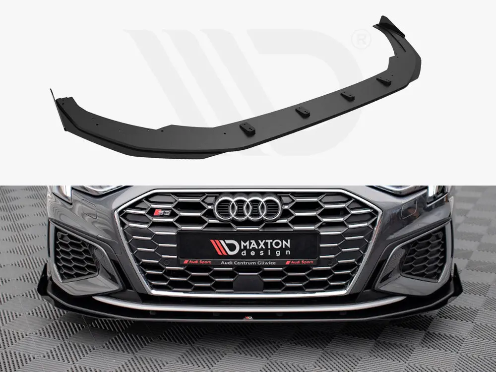 Maxton Design Street Pro Front Splitter V.1 + Flaps Audi S3 / A3 S-Line 8Y 1