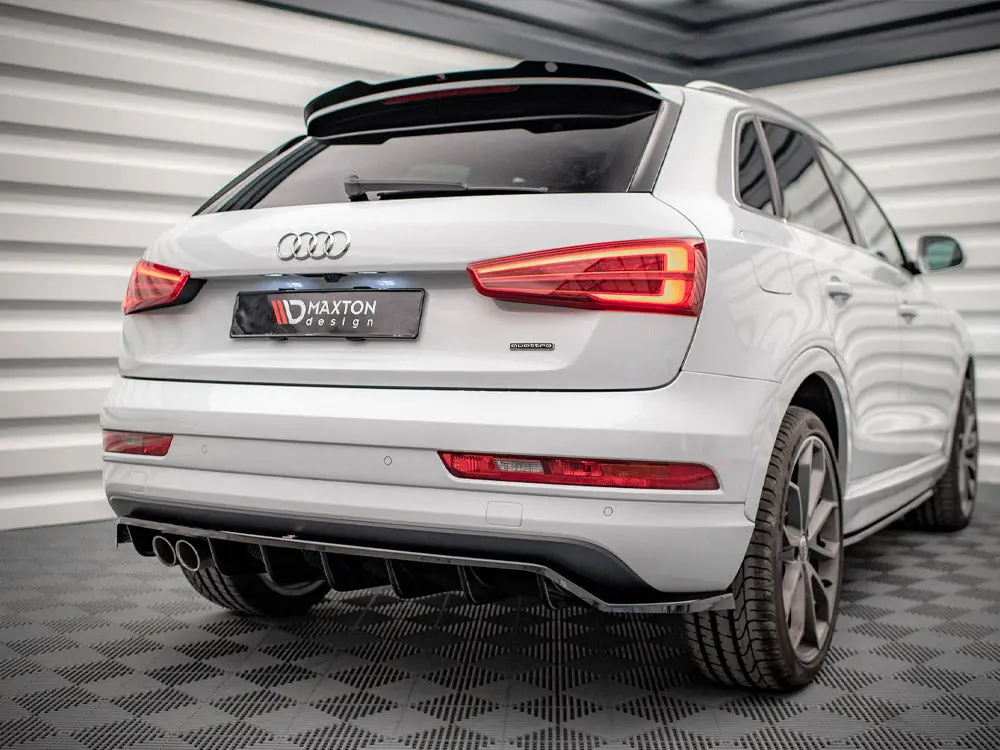 Central Rear Splitter (Vertical Bars) Audi Q3 8U Facelift (2014-2018) 2