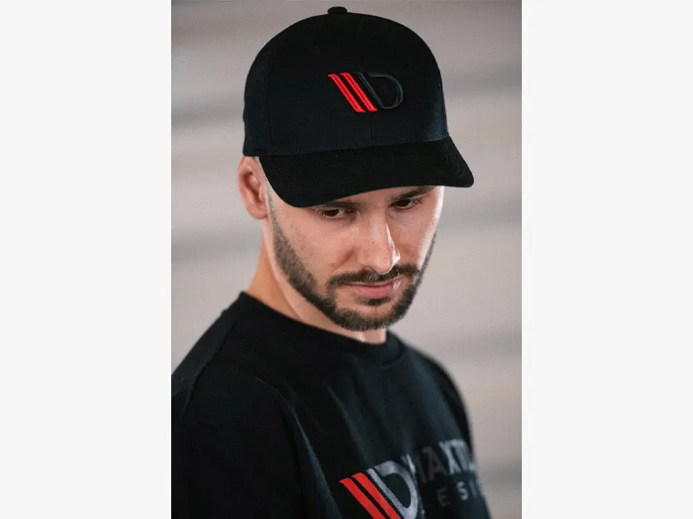Baseball Cap - Black/Red/Black 1