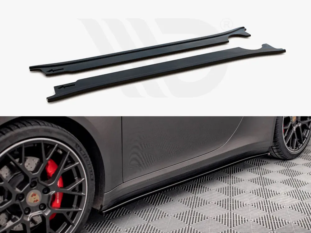 Maxton Design Side Skirts Side Skirt Diffusers Porsche 911 Carrera 4S 992 1
