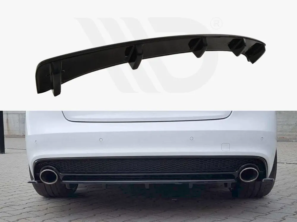 Maxton Design Central Rear Splitter (Vertical Bars) Audi A5 S-Line 8T Fl Coupe / Sportback (2011-2016) 1