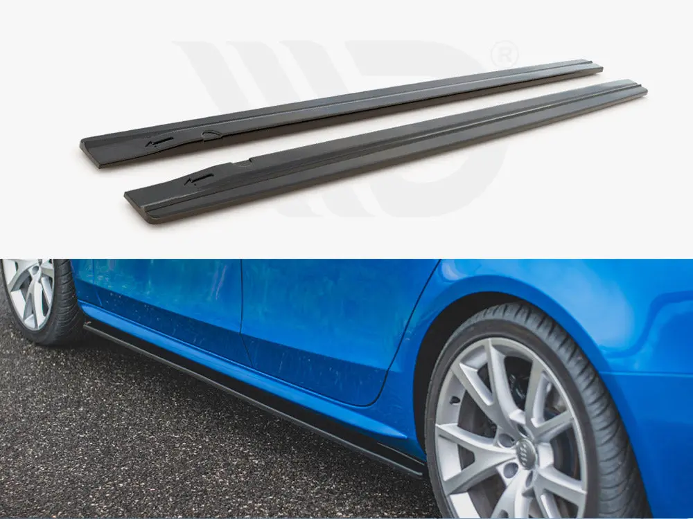 Maxton Design Side Skirts Diffusers Audi S4 / A4 / A4 S-Line B8 / B8 Facelift (2008-2015) 1
