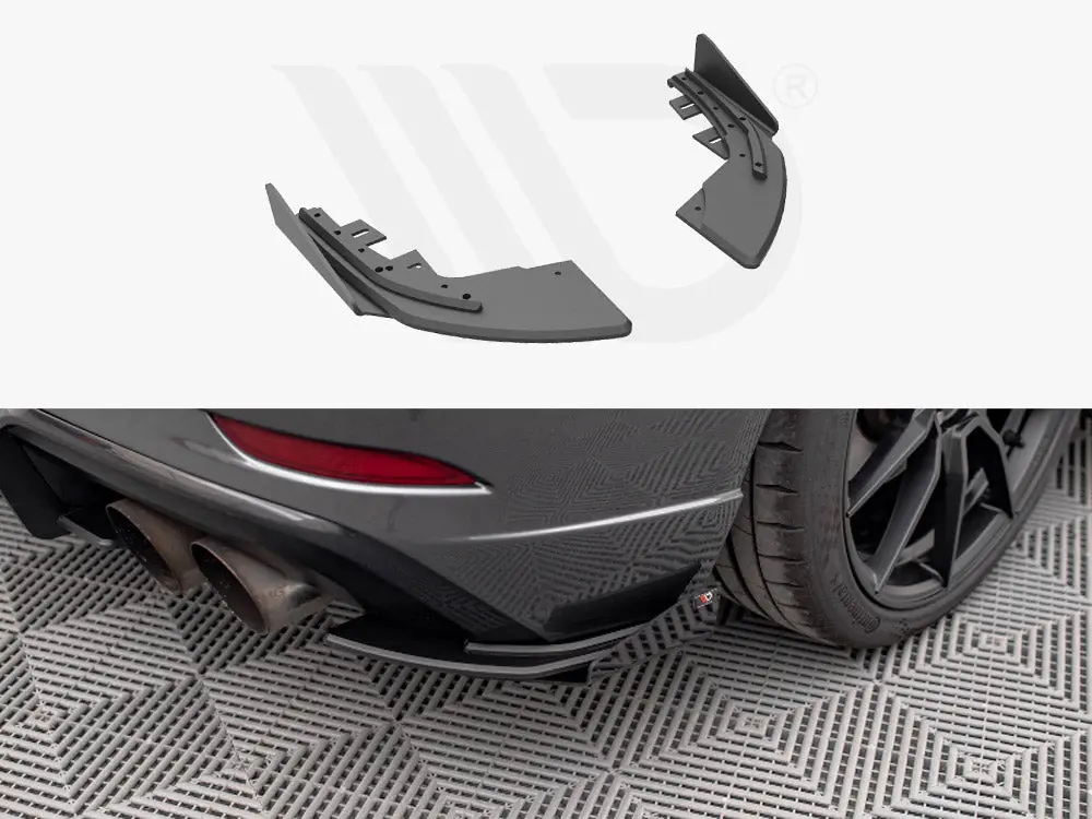 Maxton Design Street Pro Rear Side Splitters (+Flaps) Audi S3 Sportback 8V Facelift 1