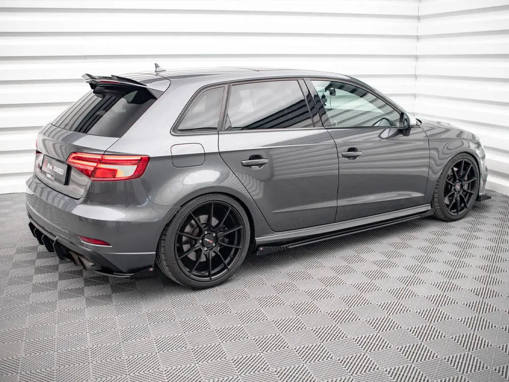 Maxton Design Street Pro Side Skirts Diffusers + Flaps Audi S3 / A3 S-Line Sportback 8V Facelift 2