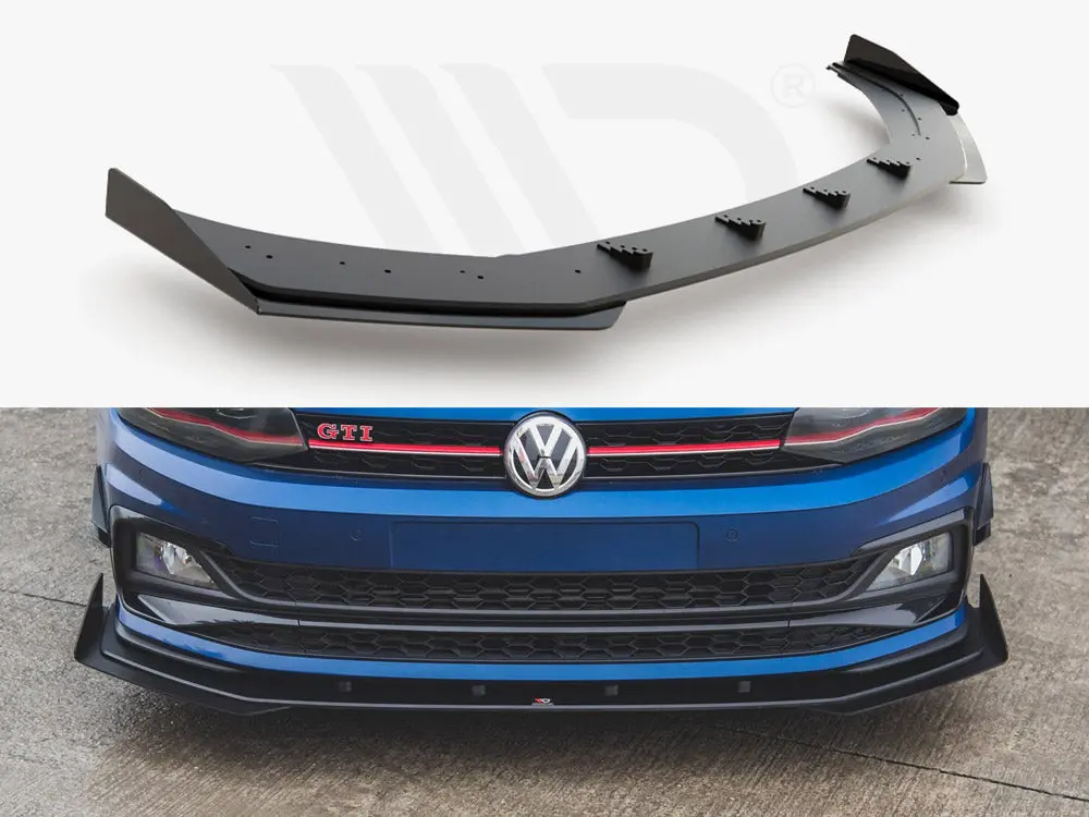 Maxton Racing Front Splitter (+Flaps) Vw Polo Gti Mk6 (2017-) 1