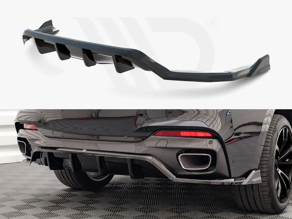 Central Rear Splitter (Vertical Bars) Bmw X6 M Sport F16 1