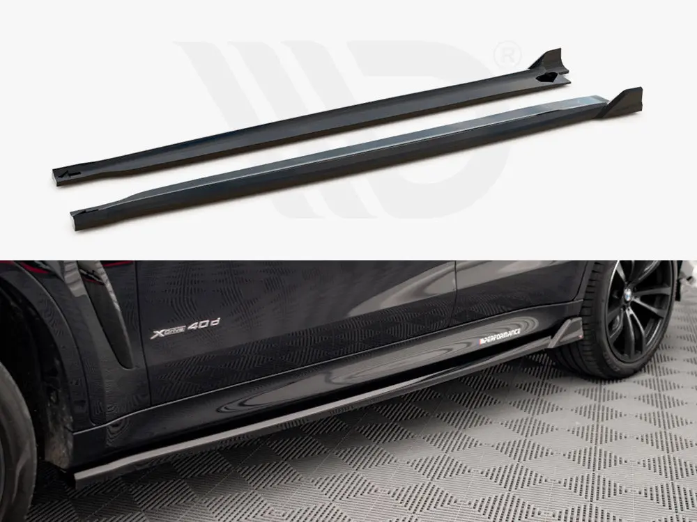 Side Skirts Diffusers V.2 Bmw X6 M Sport F16 1