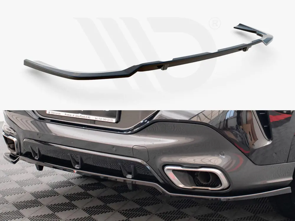 Central Rear Splitter (Vertical Bars) V.3 Bmw X6 M-Pack G06 1