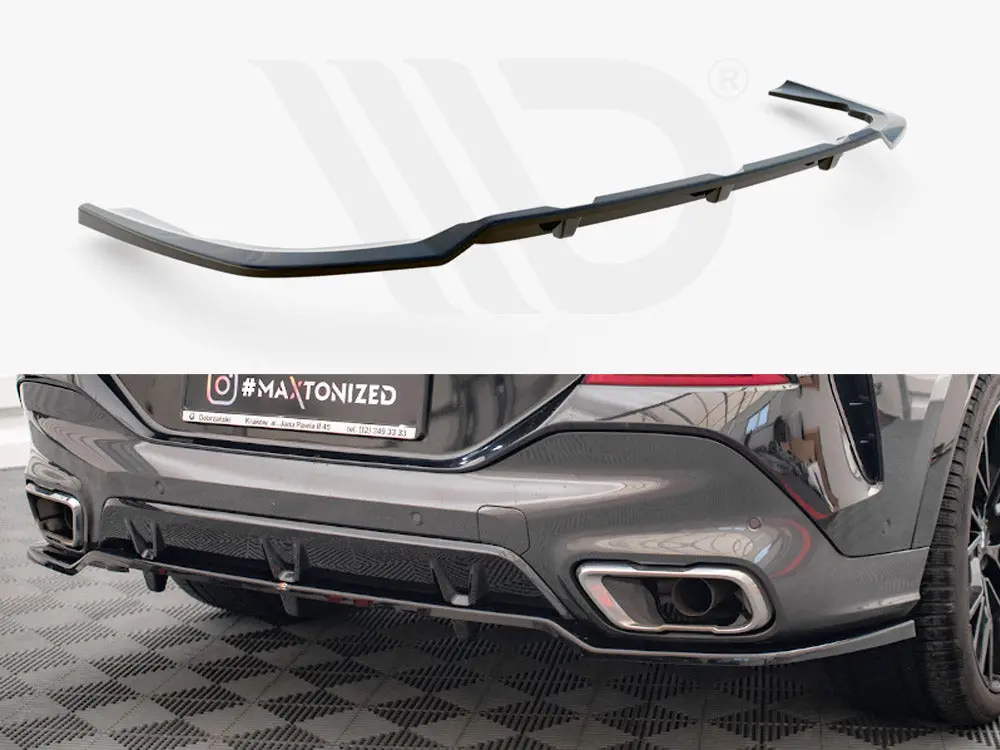 Central Rear Splitter (Vertical Bars) V.2 Bmw X6 M-Pack G06 1