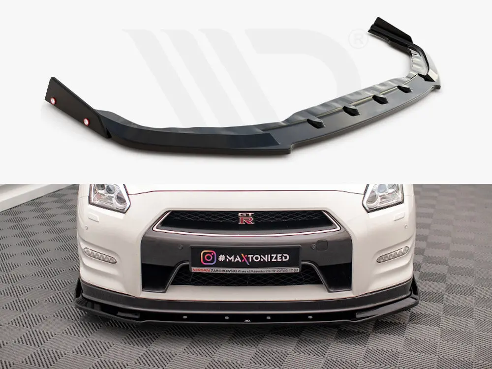 Maxton Design Front Splitter + Flaps Nissan Gtr R35 Facelift 1