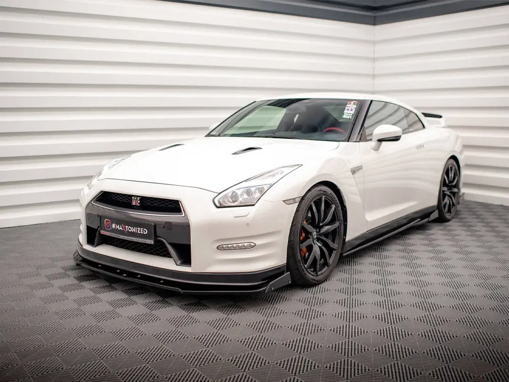Maxton Design Front Splitter + Flaps Nissan Gtr R35 Facelift 2