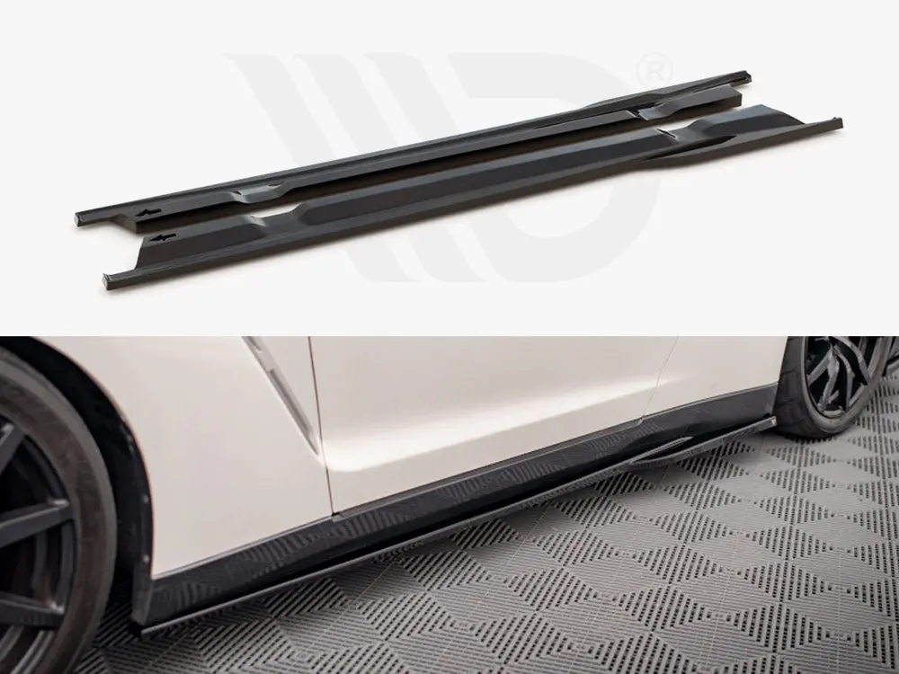 Maxton Design Side Skirts Diffusers Nissan Gtr R35 Facelift 1