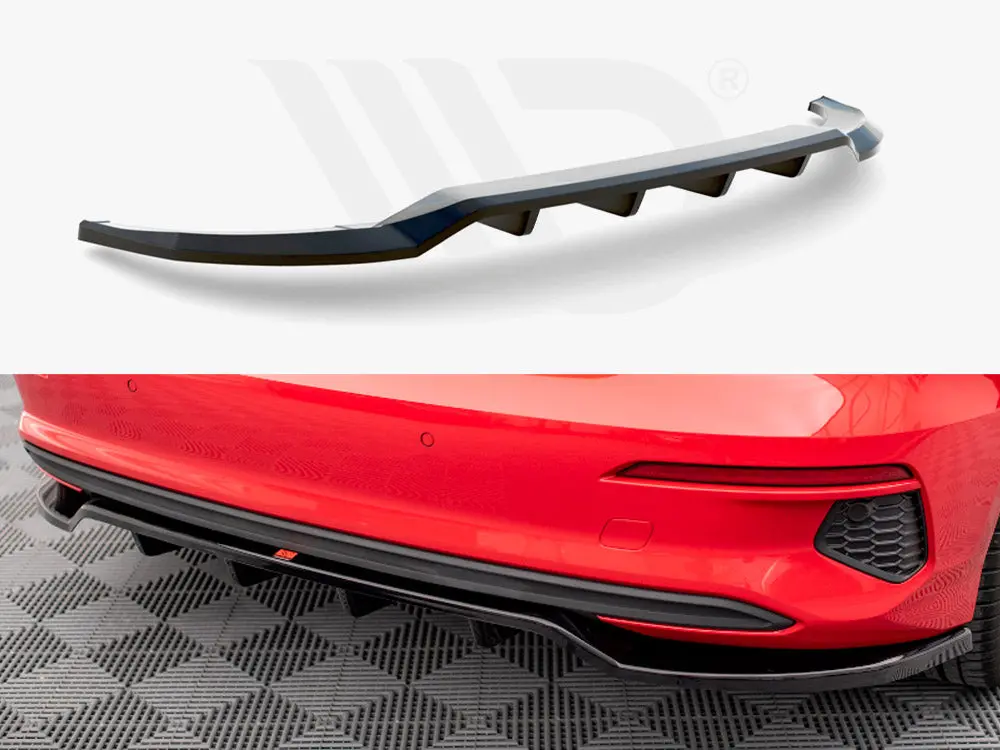 Central Rear Splitter (Vertical Bars) Audi A3 Sportback 8Y 1