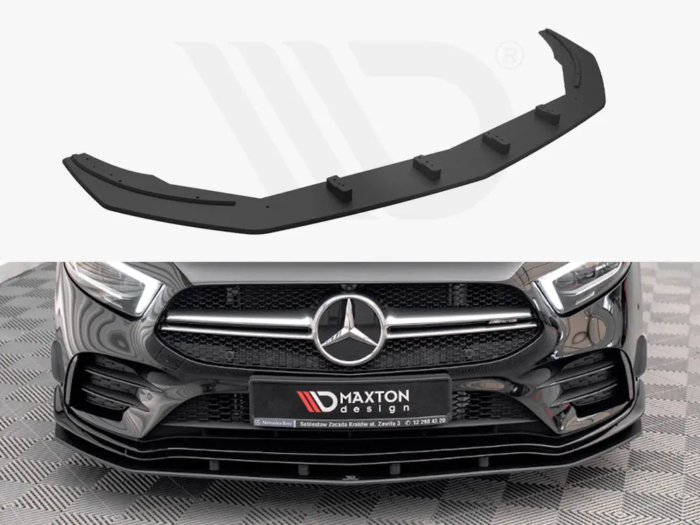 Maxton Design Street Pro Front Splitter Mercedes A35 Amg / Amg-Line Aero Pack W177 1