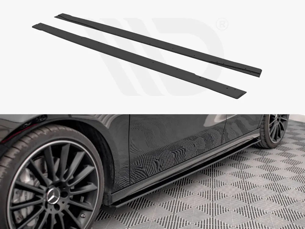 Maxton Design Street Pro Side Skirts Diffusers Mercedes A35 Amg / Amg-Line Aero Pack W177 1