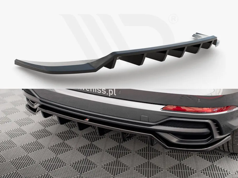 Maxton Design Central Rear Splitter (Vertical Bars) Audi Q3 S-Line F3 1