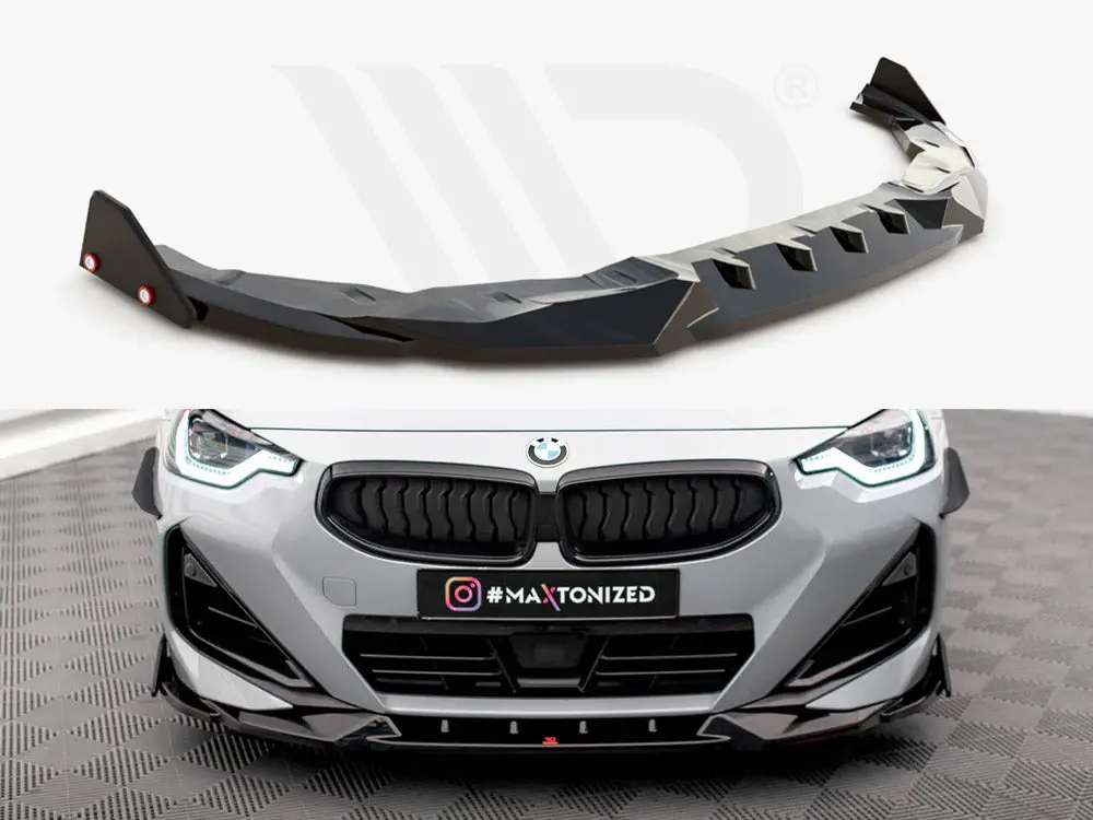 Maxton Design Front Splitter V.2 + Flaps Bmw 2 Coupe M-Pack / M240i G42 1
