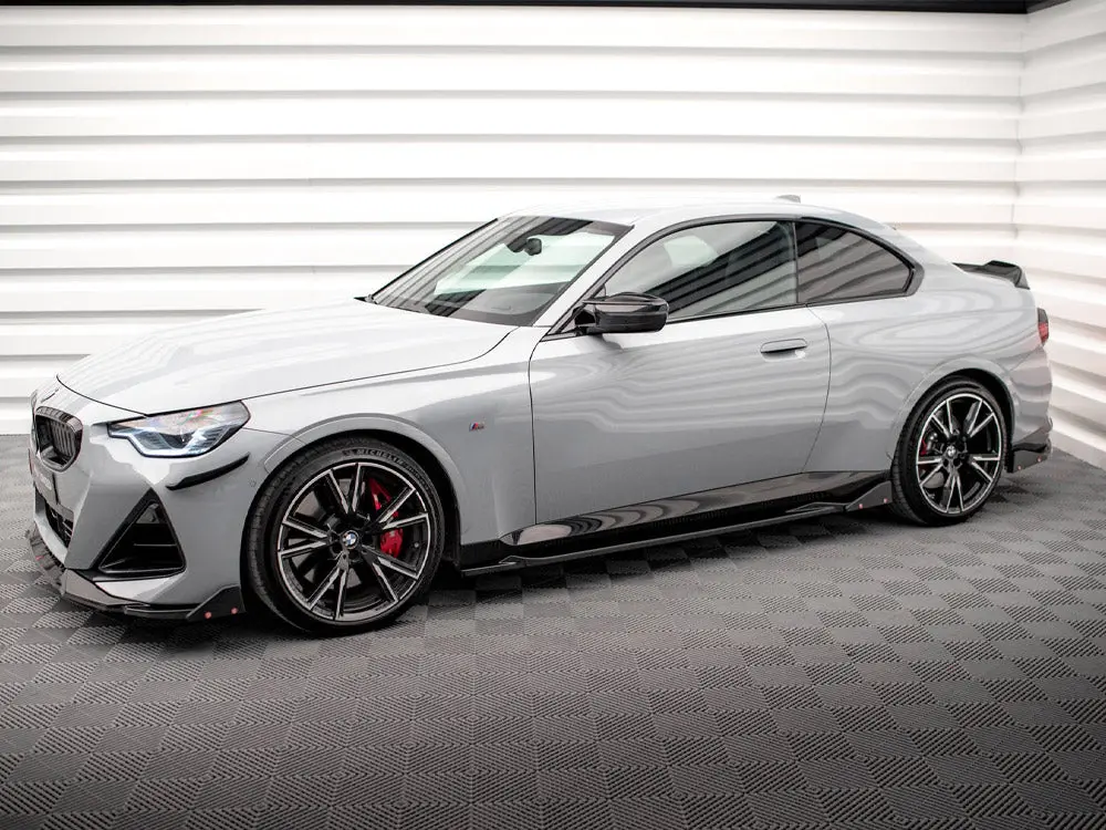 Maxton Design Side Skirts Diffusers V.2 + Flaps Bmw 2 Coupe M-Pack / M240i G42 2