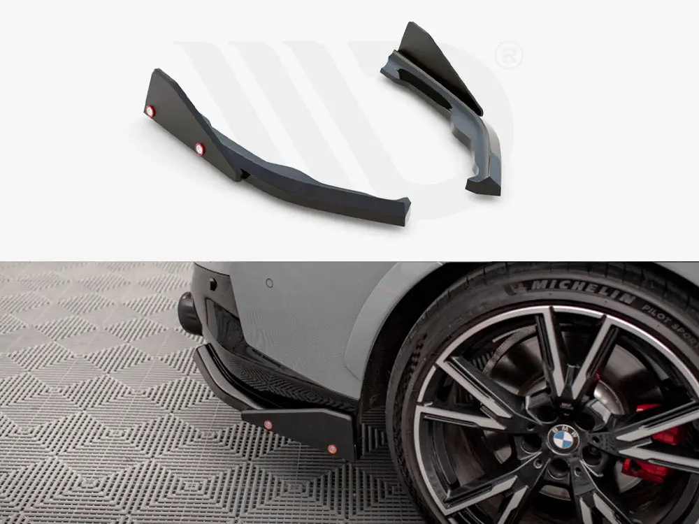 Maxton Design Rear Side Splitters V.2 + Flaps Bmw 2 Coupe M240i G42 1