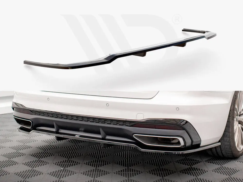 Maxton Design Central Rear Splitter (Vertical Bars) Audi A4 S-Line B9 Facelift 1