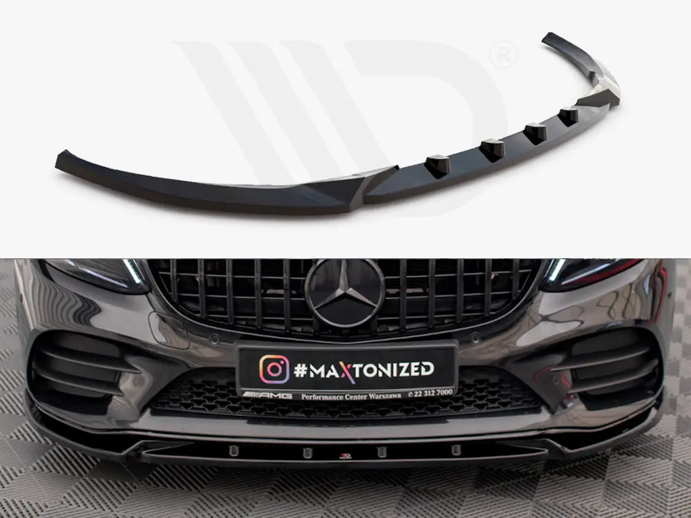 Maxton Design Front Splitter V.2 Mercedes-Benz C Amg Line Sedan / Coupe W205 / C205 Facelift 1