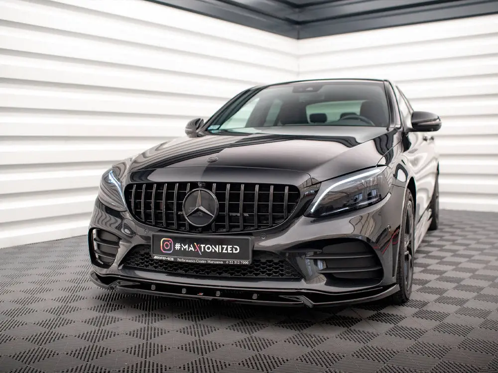 Maxton Design Front Splitter V.2 Mercedes-Benz C Amg Line Sedan / Coupe W205 / C205 Facelift 2
