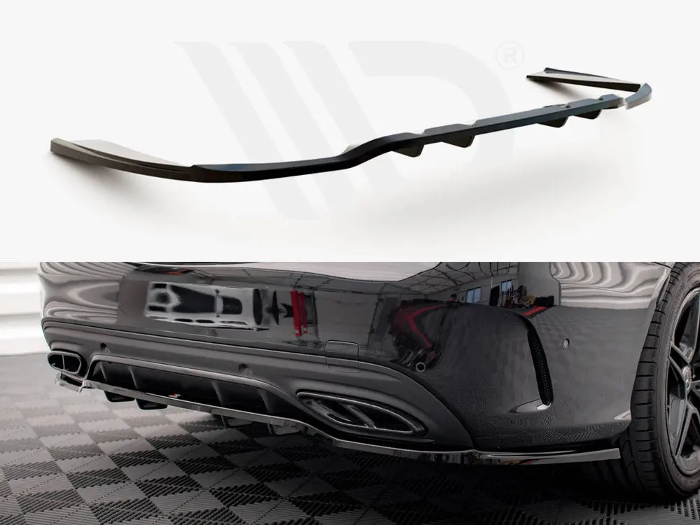 Maxton Design Central Rear Splitter (Vertical Bars) Mercedes C Amg Line W205 Facelift 1