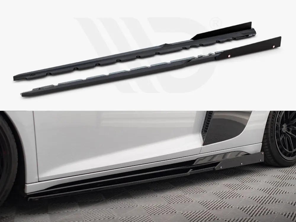 Maxton Design Side Skirts Diffusers V.2 + Flaps Audi R8 Mk2 Facelift 1