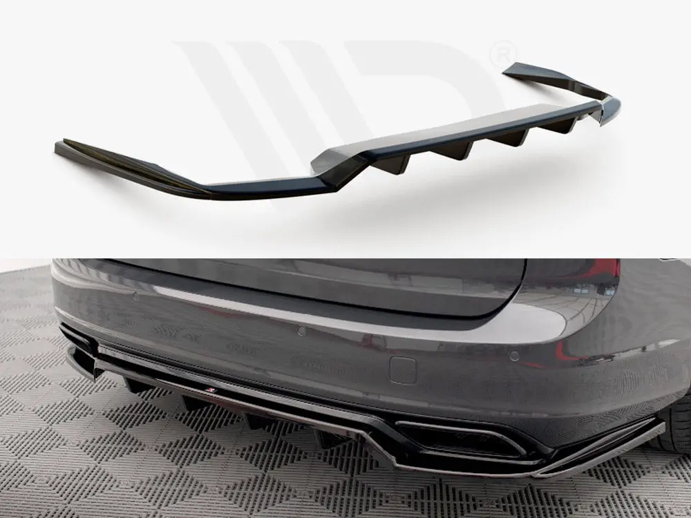 Maxton Design Central Rear Splitter (Vertical Bars) Volvo V90 / S90 R-Design Mk2 1
