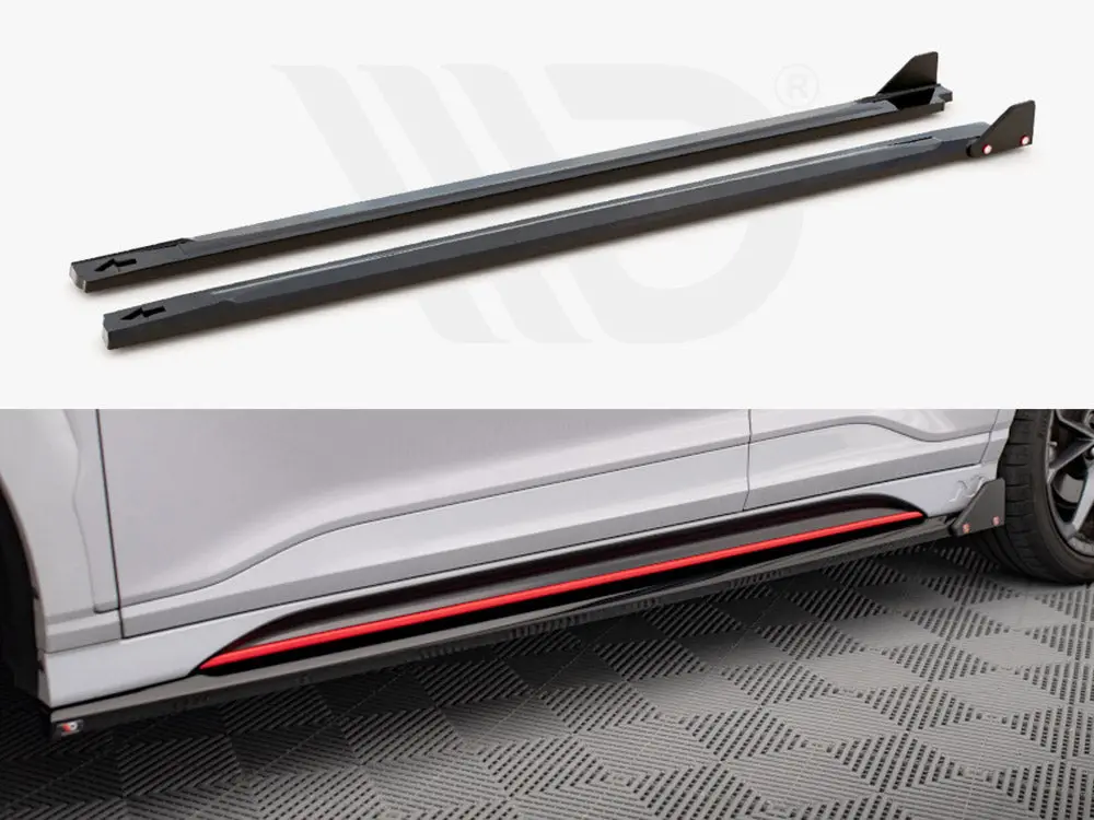 Maxton Design Side Skirts Diffusers V.1 + Flaps Hyundai Kona N Mk1 1