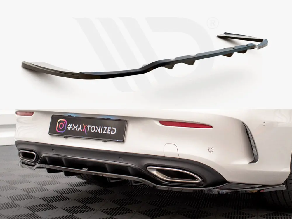 Maxton Design Central Rear Splitter (Vertical Bars) Mercedes C Coupe Amg-Line C205 Facelift 1