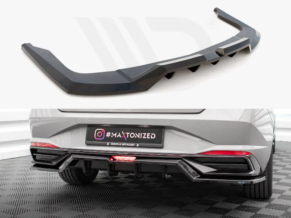 Maxton Design Central Rear Splitter (Vertical Bars) Hyundai Elantra Mk7 1