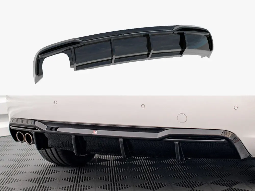 Maxton Design Rear Valance Audi A5 8T Facelift (Version With Dual Exhausts On One Side) 1