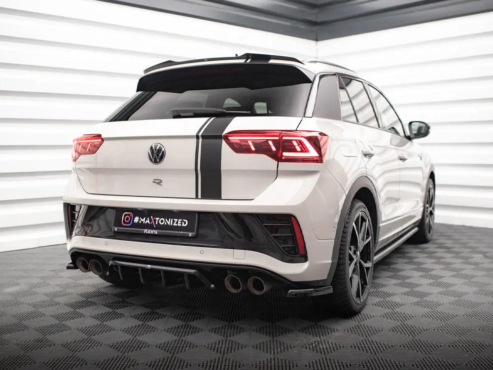 Maxton Design Central Rear Splitter (Vertical Bars) Volkswagen T-Roc R Mk1 Facelift 2